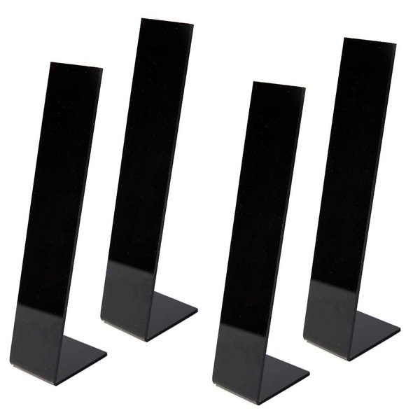 lasenersm 4 Pieces Acrylic Hair Clip Display Stand L-Shaped Hairpin Display Holder Barrette Display Stand Holder Hair Clip Organizer Stand Holder, Black