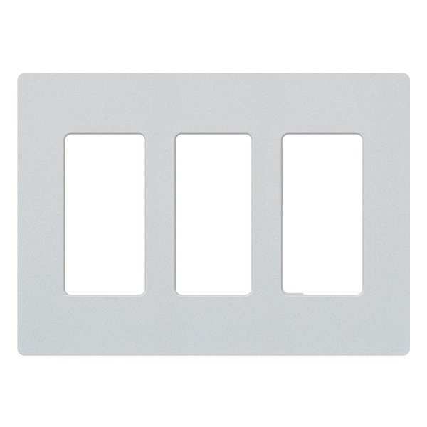 Lutron Claro 3 Gang Decorator/Rocker Wallplate, Satin, Palladium (1-Pack) | SC-3-PD