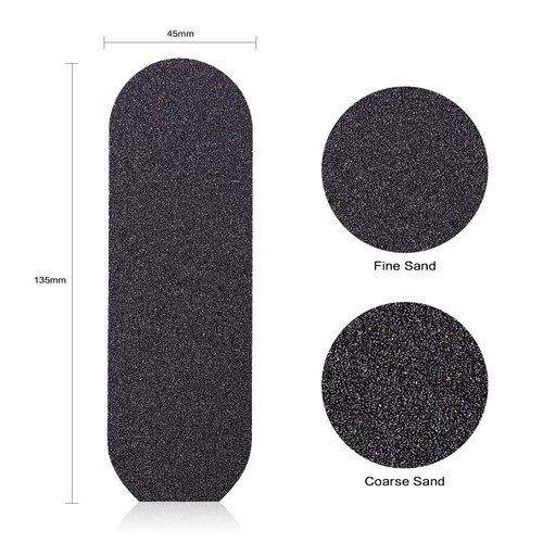 NMKL38 Pedicure File Refill Pads Callus Remover, Pedi File Replacement for Reusable Stainless Steel Foot Rasp Handle, 50 Count (Black - 180 Grit)