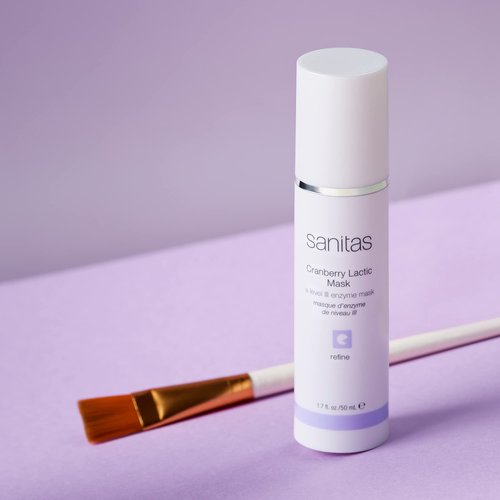 Sanitas Skincare Cranberry Lactic Mask, Age Defying, Exfoliating Treatment Mask, Lactic Acid, Antioxidants, 1.7 Ounce