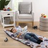 Star Wars Welcome to The Galaxy Navy and Gray Yoda, Princess Leia, R2-D2, Chewbacca, and Darth Vader Deluxe Easy Fold Toddler Nap Mat