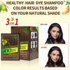 Herbal Hair Dye Shampoo - Ammonia Free | Brown Black Hair Color Shampoo |Color Hair In Minutes - 3-in-1 Bubble Hair Color For Men&women| 10-Bag/Box