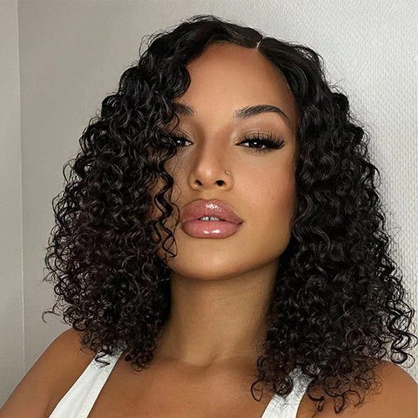 ONICE Glueless Wigs Human Hair Pre Plucked Pre Cut Deep Wave Lace Front Wigs Human Hair Pre Plucked 5x5 HD Lace Closure Wigs Human Hair Wear And Go Glueless Wig (14 Inch)
