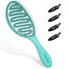 Daily Gard Detangling Brush, Dry and Wet Vented Detangler Hair Brush for Women and Men, Paddle Quick Drying Hairbrush for Wet/Dry/Curly/Thick/Long/Wavy/Damaged Hair, Green