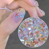 100pcs Aurora Nail Art Rhinestone 3D Multi Shape Mix Crystal Nail Gems Irregular Star Heart Flower Butterfly Design Iridescent Nail Rhinestone Diamonds for Nails DIY Art Crafts Jewelry Decoration