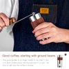 Manual Coffee Grinder, Hand Coffee Grinder, Bean Grinder, Portable Mini Coffee Grinder with Adjustable Settings, Suitable Use for Home, Office and Travel. Stainless Steel.
