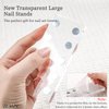 BQAN Nail Holder for Painting Nails, Transparent Acrylic Nail Stand for Press on / Fake Nail Tips Training / Nails Display with Reusable Adhesive Putty (Rectangle)