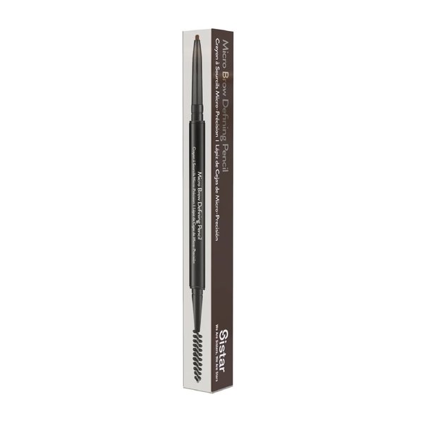 Sistar Micro Brow Defining Pencil Stylist Waterproof Eyebrow Pencil, Ultra Fine Double Ended Fill and Shape (Dark Chocolate)