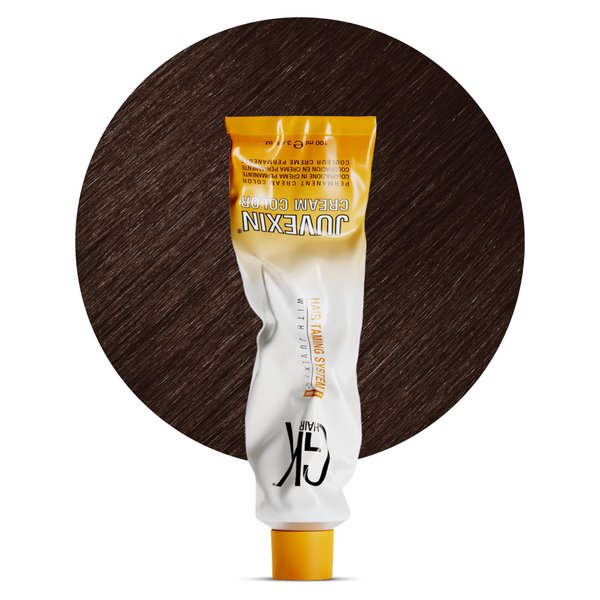 GK HAIR Global Keratin Chocolate 7.99 Cinnamon Hair Color Cream Tube (3.4 Fl Oz/100ml) - Professional Semi Permanent Nourishing & Cleansing Long Lasting Toner Dye