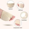 5 Pairs Fabric Metatarsal Pads-Metatarsal Sleeve with Gel Pads-Ball of Foot Cushions Pads Pain Relief Forefoot Pads Foot Health Care (XL-3 Pair Black and 2 Pair Beige)