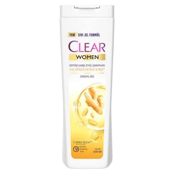 CLEAR WOWEN ANTI-DANDRUFF AND HAIR LOSS SHAMPOO WITH GINGER EXTRACT 350 ML-11.8 Fl Oz