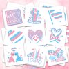 Qpout 96Pcs Transgender Flag Temporary Tattoos Trans Pride Themed Tattoo Stickers with Blue Pink White Pattern for Pride Party Favors LGBTQ Pride Day Equality Parades and Celebrations