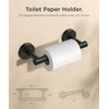 FORIOUS Black Toilet Paper Holder Wall Mount, Matte Black Bathroom Toilet Paper Holder for SUS 304 Stainless Steel, Double Post Pivoting Toilet Paper Roll Holder for Bathroom RV Paper Towels for TP