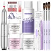 Saviland Acrylic Nail Kit with Drill: Clear/Pink/White Beginner Nail Kit Acrylic Set & Nail Drill Kit Acrylic Nail Brush Cuticle Oil for Professional Nail Extension Home DIY Easy to Use Acrylic Kit