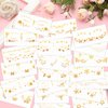 Konsait 20 Sheets Face Tattoos, Gold Star Butterfly Flowers Fake Face Tattoos, Metallic Temporary Tattoos for Women Girls, Temporary Face Tattoos for Parties Makeup Festival Accessories