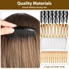 Tyqour 12Pcs Hair Side Combs for Women 11/15/17/23 Teeth Plastic French Side Comb Vintage French Twist Hair Comb for Girls Women Bridal Wedding Veil Comb