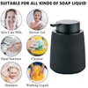 Black Foam Hand Soap Dispenser - 12Oz Ceramic Foaming Soap Dispenser with Easy-to-Press Black Pump, Reusable and Refillable Liquid Lotion Dish Soap Dispensers for Bathroom, Kitchen (Rubber Paint)
