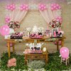 TONIFUL Pink Mouse 1st Birthday Party Supplies 1st Table Centerpieces Pink Mouse Theme Design Sturdy Wooden for Girl ONE Year Old Birthday Favors 1st Birthday Party Decorations(4 Pcs)