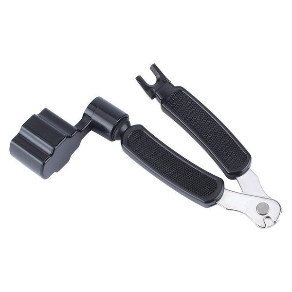 DODOMI Professional Guitar String Winder Cutter and Bridge Pin Puller, Guitar Repair Tool Functional 3 in 1 (Black)