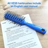 VESS Styling Ceramic Hair Brush 9-row Round Type, for Bow and Styling Made in Japan (No.80 Blue)