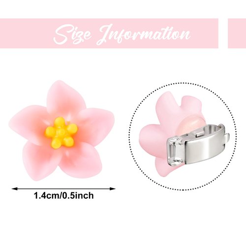 Paderison 20Pcs Pink Hair Clips Small Flower Hair Clips for Girls Hair Accessories Flower Mini Hair Clips for Thick Hair Wedding Hair Flowers Braided Hair Clips for Women Hair Barrettes
