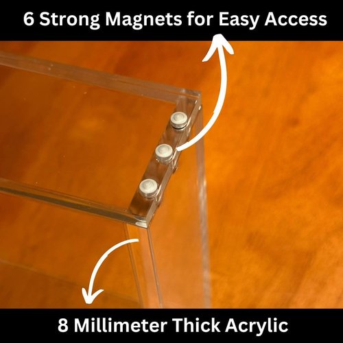 Japanese Pokemon Booster Box, Acrylic Display Box, Collector Booster Box with Easy Magnetic Lid, pokemon booster box display case, Booster Box Not Included (2)