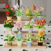 ALITTDRE Flowers Building Blocks Sets, Office Home Decor Bonsai, Micro Flower Toys Building Set, Gifts for Mothers, Valentines, Birthdays, Adult & Kid (Sunflowers)