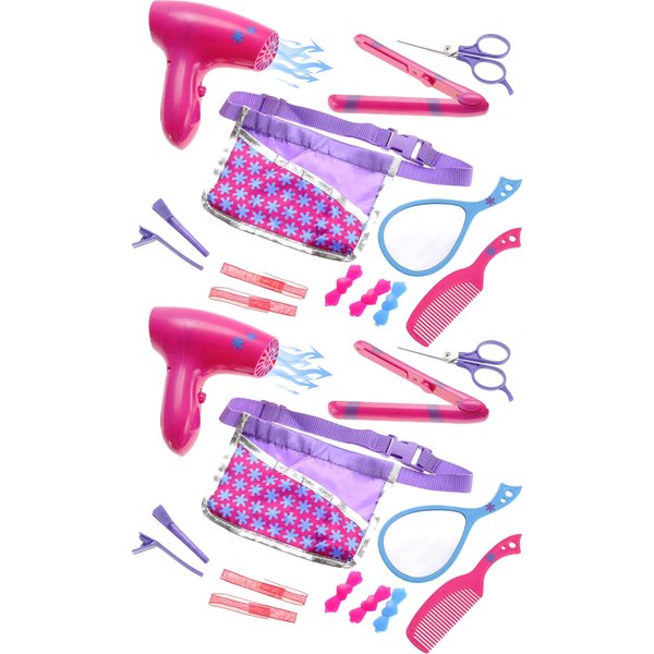 PowerTRC Hair Stylist Boutique Beauty Salon Fashion Pretend Play Set | Beauty Makeup Toys | Fashion Toys | Kids (2 Sets)