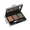 AFGHOUZ 3-Color Eyebrow Powder Palette, Brow Powder Filler Kit With Mirror Brow Brush, Waterproof Neutral Eye Makeup for Women, Smudge-proof