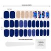 Dashing Diva Gloss Nail Strips - Blue Vixon | UV Free, Chip Resistant, Long Lasting Gel Nail Stickers | Contains 32 Nail Wraps, 1 Prep Pad, 1 Nail File
