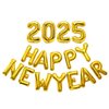 Gold Happy New Year Balloons 2025, 16 Inch 2025 Balloons Numbers, New Years Eve Party Supplies 2025, NYE Decorations 2025, Happy New Year Decorations 2025 Gold