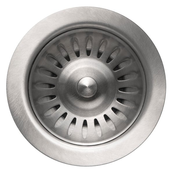 HOUZER 190-9180 Sink Basket Strainer for 3.5-Inch Drain Openings, 3.5 inch with EZ Grip, Stainless Steel