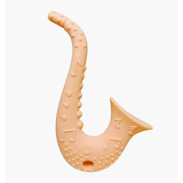 Toys for Babies 6m+，Silicone Teethers for Babies 6-12 Months，Baby Teething Toys，Personalized Baby teether，Sensory Toys，Baby Chew Toys，Toddler Infant Newborn Baby Gift (Saxophone)