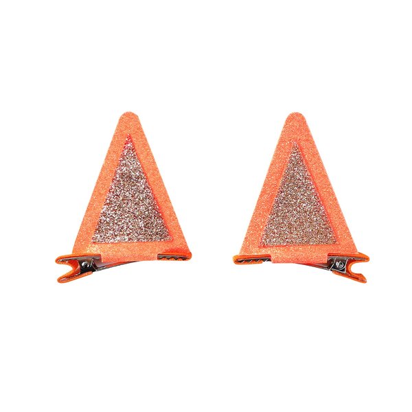 Orange Dog Ears Hair Clips for Kids Toddler Glitter Halloween Costume Hair Accessories Cartoon Dress Up Birthday Party Decorations Gift