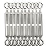 TooTaci 10 Pack M5 Turnbuckle Eye and Eye, 304 Stainless Steel Turnbuckle Wire Tensioner, Adjustable Turnbuckles for Cables Wire, Cable Tightener for Tension, Garden Trellis, Cable Railing