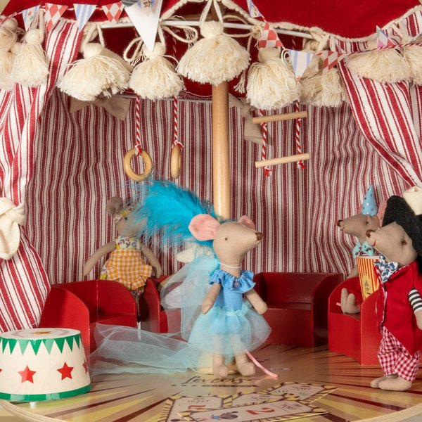 LEVLOVS Ballerina Mouse Ballerina Doll in a Matchbox Toy Baby Registry Gift Plush Toy Circus Mouse (Circus Mouse Gymnast)