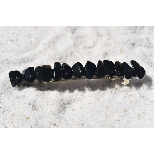 Tourmaline Stone French Barrette Hair Clip 4" or 100 mm Length