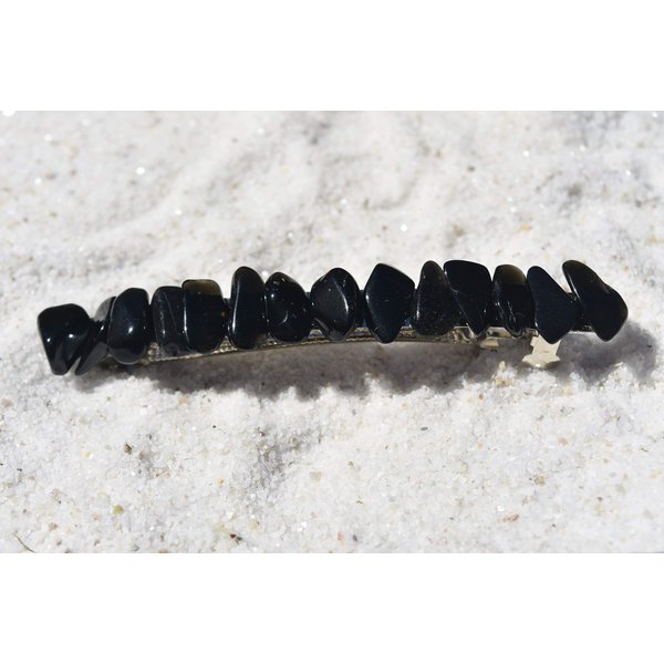 Tourmaline Stone French Barrette Hair Clip 4" or 100 mm Length