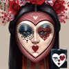 Halloween Face Gems Jewels Tattoos for Women Day of the Dead Face Skull Clown Temporary Tattoos Glitter Rhinestone Crystal Stones Makeup Stickers for Halloween Rave Cosplay Party 2Pcs