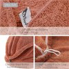 myHomeBody Hair Towel Wrap | Luxury Rapid-Dry Hair-Drying Turban | Ultra Soft and Quick Drying Absorbent Charcoal Fiber, with Coconut Shell Button – Cinnamon