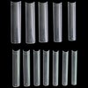 AddFavor 600pcs XXXL Clear Nail Tips Extra Long 3XL Half Cover Straight Square Fake Nails No C Curve Professional Acrylic False Nail Tips for Salons & Home DIY, 12 Sizes