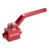 KYOSTAR 1/8" NPT Shut Off Valve, Aluminium Brake Line Lock Shut Off Valve Billet, Red