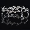 TRAWOLF Bridal Pearl Headband Leaf Crystal Tiara Bridal Headpiece, Wedding Tiara Beaded Forehead Band Crystal Rhinestones Wedding for Her Party Headpiece for Bride Bridesmaid Girls-Silver