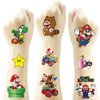 20Pcs Mario Temporary Tattoos for Kids, Cool Game Mario Birthday Party Favors, Cute Cartoon Super Mario Decoration Sticker Gifts for Girl Boys Home Activity Class Prizes Carnival Christmas Rewards
