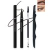 Eyebrow Pencil Black, Brow Pencil with Ultra-Fine 0.01mm Brush-Tip, Multifunctional Liquid Eyeliner & Eyebrow Pen, Waterproof Sweat-Proof Long-lasting Quick Drying Smooth, with Brow Razor & Brush-05#