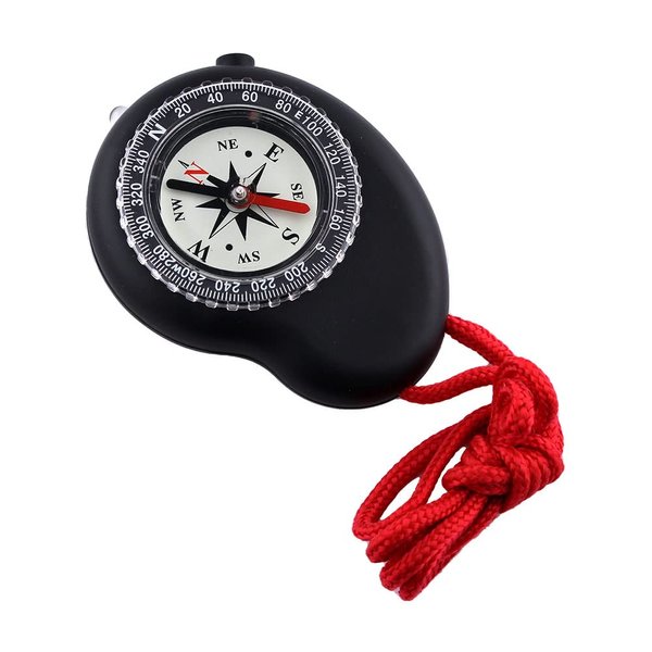 Skywalker 3-in-1 Compass with Built-in Flashlight and Lanyard (Black)