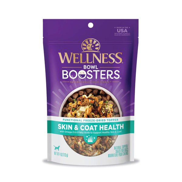 Wellness CORE Bowl Boosters Skin & Coat Dog Food Topper, 4 Ounce Bag