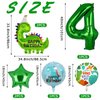 7pcs Dinosaur Balloons, Dinosaur Birthday Number Mylar Foil Balloon Dinosaur Party Party Supplies Dinosaur Birthday Decorations(4th)