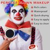 QIUFSSE Clown Makeup Kit,Red Black and White Face Painting Kit Professional,Clown Face Paint Halloween Makeup Kit with Brushes,Oil Based Body Paint for Adults,Joker Vampire Zombie Makeup