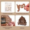 OWNONE 1 Wooden 3D Puzzle Clock Model Kit for Adults, DIY Desk Clock, Dark Wooden 3D Puzzles, Crafts Gifts for Kids Children
